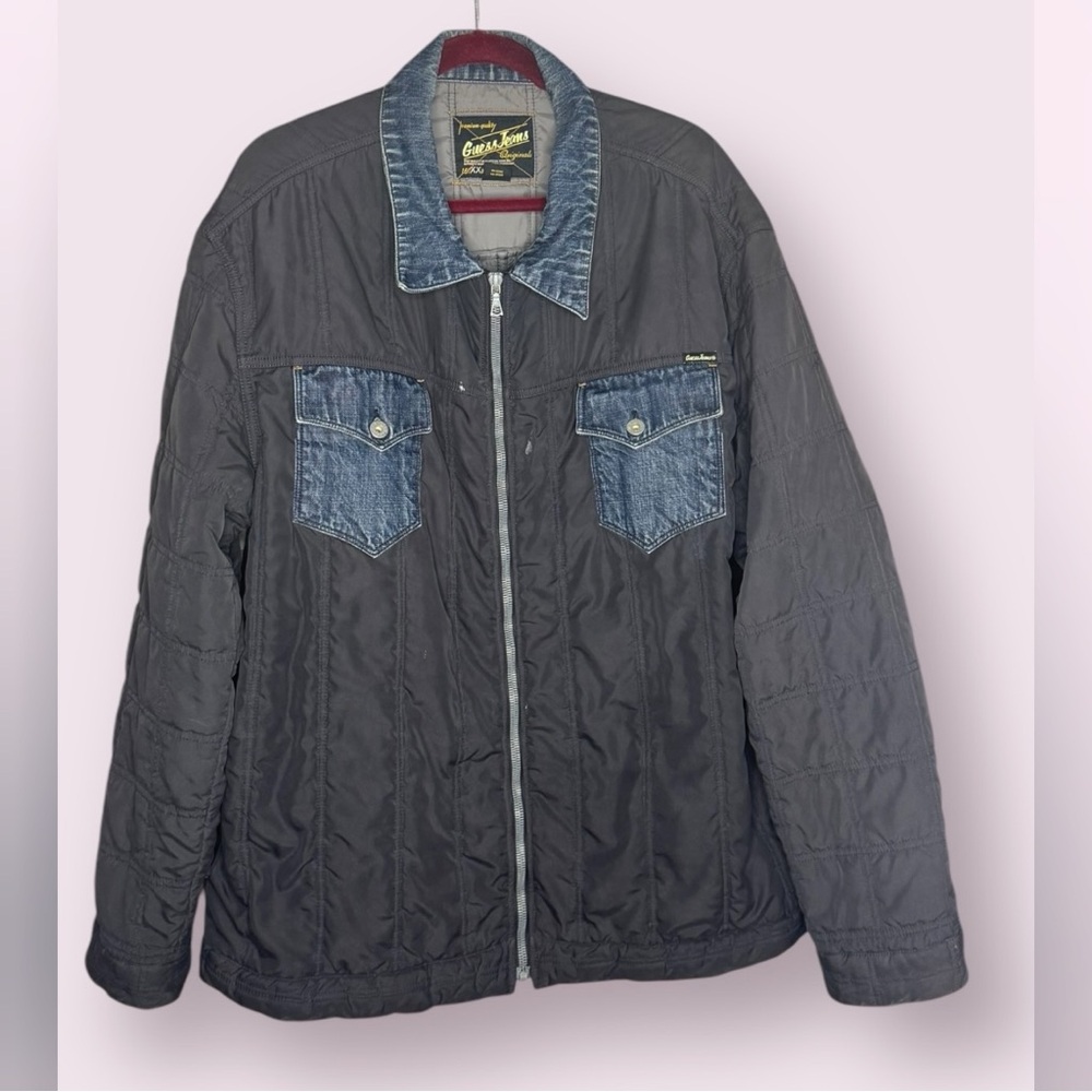 GUESS JEANS ORIGINALS PUFFER DENIM JACKET